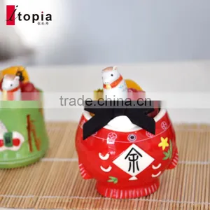 Red Happiness and Wholesale Fish Shaped Fruit Mug Ceramic Cup thumbnail-2