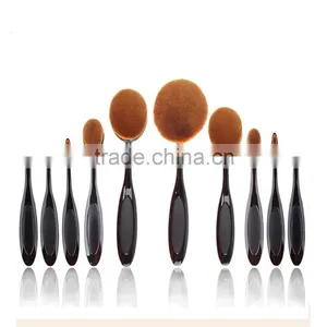 10pcs In One Set Foundation 2016 Brushes Toothbrush Shaped Cream Puff Oval Makeup thumbnail-1