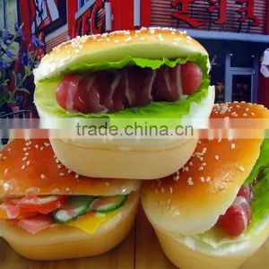 Beautiful Plastic Hamburger Keyrings| Artificial Cakes Fridge Magnet | Yiwu Sanqi Crafts - Fake Food Manufacturer thumbnail-1