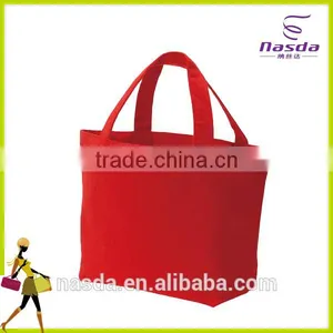 Red Color Non Woven Bag Promotional With Logo,high Quality T-shirt Handle Bag Foldable,nylon Foldable Tote Bag With Printed Logo thumbnail-1