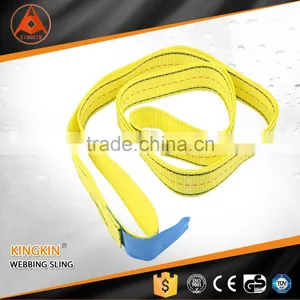 3 Ton High Quality Yellow Color Code Polyester Webbing Sling Web Sling Lashing Belt for Lifting thumbnail-1