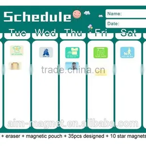 Magnet Chores Chart Weekly Calendar Custom Design Kids Dry Erase Board PET Film thumbnail-5
