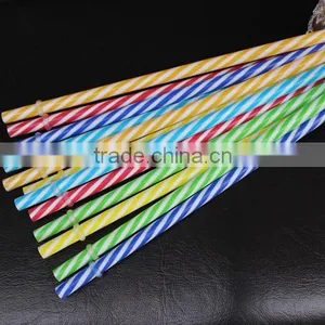 Reusable Straws Swirly Color Hard Plastic Drinking Straws thumbnail-1