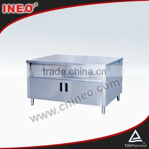 Stainless Steel Center Island Work Bench For Fast Food Restaurant thumbnail-1