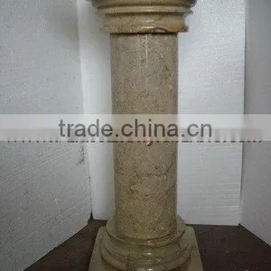 DECORATIVE SAHARA BEIGE MARBLE PEDESTALS thumbnail-2