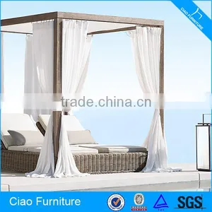 Wicker Furniture Quadrate Double Fabric Sun Loungers thumbnail-1