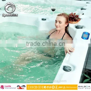 2016 Top Quality Fiberglass Balboa Control Spa Pumps Acrylic Luxury Spa Tub Outdoor Massage Swim Spa thumbnail-2