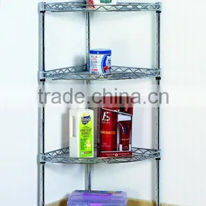 4 Layers of Stainless Steel Metal Corner Shelf thumbnail-1