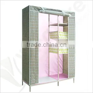 Single Canvas Effect Wardrobe Clothes Storage Cabinet thumbnail-1