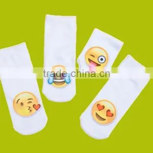 Wholesale White Short Emoji Socks thumbnail-3