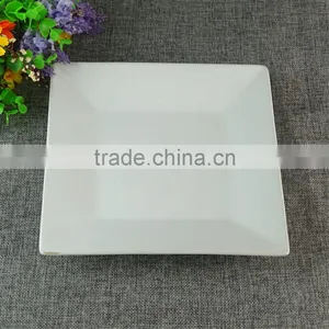 Unglazed Large Square White Ceramic Porcelain Dinner Plate Dishes thumbnail-1