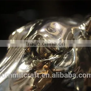 Electroplated Silver Resin Large Sitting Italian Greyhound Statue thumbnail-5