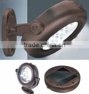 Outdoor Solar LED Wall Delux Round Puck Light thumbnail-2