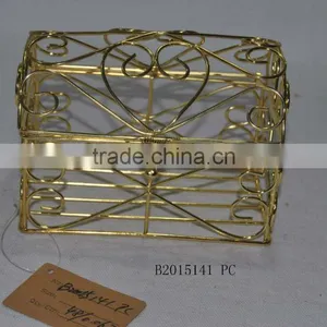 Rectangular Gold Chrome Basket thumbnail-4