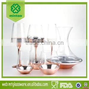 High Quality Cooper Charger Wine Glasses Set for Dinner thumbnail-1