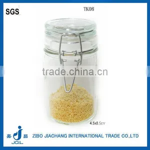 2016 Zibo Airtight Clear Cylinder Pepper and Salt Jar With Clamp Lid for Kitchen thumbnail-1