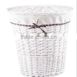 Hand-Woven Willow Wicker Customized Dirty Laundry Basket thumbnail-3