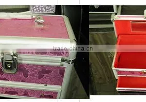 PVC And MDF Jewelry Box Lockable Jewelry Case With Mirror and Storage Drawers thumbnail-1