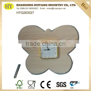 Unfinished Wholesale Home Decoration Wooden Clock thumbnail-1