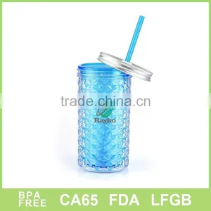 BSCI FDA LFGB DISNEY Approved Plastic Soft Drink Mugs Soft Drink Mugs Manson Jars With Metal Lid thumbnail-4