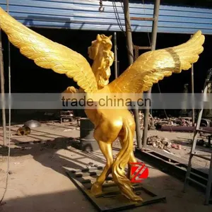 Flying Golden Winged Horse Sculpture in Bronze thumbnail-2