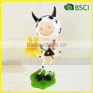 YS14699 Wholesale Metal Solar Light Garden Decoration Cow thumbnail-1
