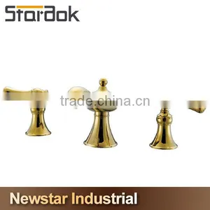 Star.aok Polished Chrome Brass 3 Hole CUPC Bathroom Sink Faucet thumbnail-1
