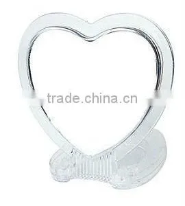 Heart Shape Cosmetic Double Mirror With Rotation Stand Swivel Stand thumbnail-1