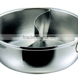 Royal Cladex Shabu Shabu Pot Without Lid Copper Plating Finishing Stainless Steel Finishing With Sealed Partition thumbnail-2