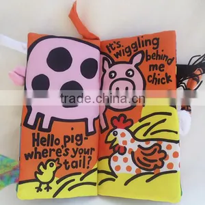 New Born Baby Infant Developmental Soft Animal Cloth Book Farm Tails Cloth Book thumbnail-3
