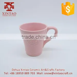 Hotel and Restaurant Full Decal Ceramic Mug Creative New Design Pink Mug thumbnail-1