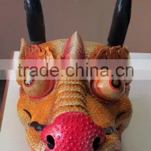 Dragon Mask Wall Hanging Decor Handmade in Nepal thumbnail-1