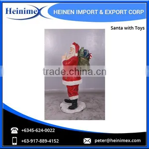 High Quality, Durable, Cold Cast Poly-Resin & Fibre-glass Santa With Toys thumbnail-4