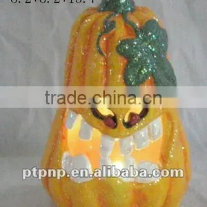 Halloween Ceramic Skull With LED Light thumbnail-1