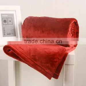 100% Polyester Printed Solid and Soft Coral Velvet Fleece Blanket thumbnail-2