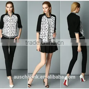 Autumn Outdoor Fashion Stylist Dot Print Patched Jacket Wholesale thumbnail-6