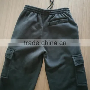 Men's,Boy's and Kid's Fleece Cargo Pants With Piping Fleece Pant thumbnail-4