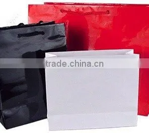 Paper Bags With Glossy Finish and Rope Handles thumbnail-1