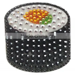 High Quality Cartoon Cake Happy Birthday Rhinestone/Acrylic /Gem Stone Glitter Sticker Wall Decals DIY thumbnail-3