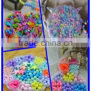 Mix Shaped Loose Beads Set Box Kids Fashion Jewelry Acessories Acrylic Loose Beads for Children Gift thumbnail-6
