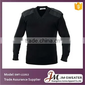 Navy Blue Crewneck Police Armed Forces Mens Military Sweater thumbnail-4