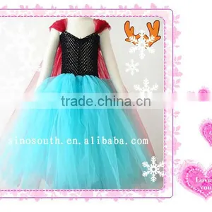 Wholesale Handmade Birthday Girls Frozen Tutu Dress Fabric fo thumbnail-2