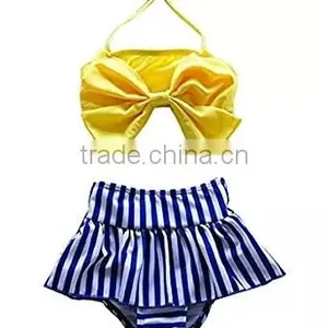 Baby Boutique Clothing Baby Girl Bow Bikini 2 Pieces Swimsuit China Manufacturer thumbnail-3