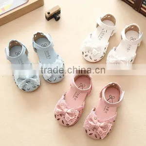 Zm35338a New Design Footwear Kids Girl Bowknot pu Leather Sandal thumbnail-1