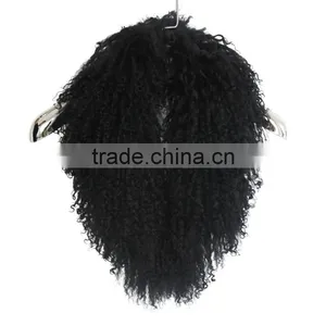 Myfur Ladies Real Mongolian Lamb Fur Collar for Women Coat Trimmed thumbnail-3