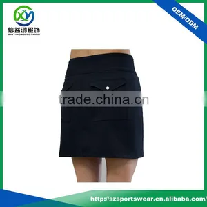 Simple Design Black Women Golf Short Skirt , Slim Fit Popular Golf Dress thumbnail-2