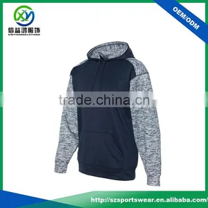 High Quality Splicing Contrast Color Sleeve Polyester Man Hoody Jacket With Micro Fleece Inside thumbnail-1