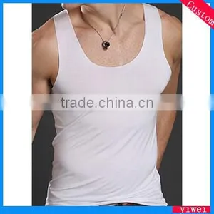 Slim Fit 100 Cotton Men Blank White Vest Wholesale Supplier 2016 thumbnail-1