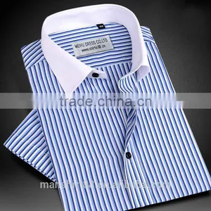 Custom Men Clothes 2017 New Fashion Men's Short Sleeve Summer Dress Shirts thumbnail-1