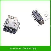 HDMI Connector 19P With Flange Dip Male thumbnail-1